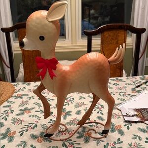 Festive Reindeer with Red Bow